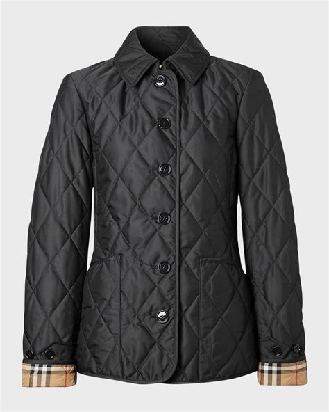 burberry fernleigh quilted logo coat|fernleigh quilted jacket black.